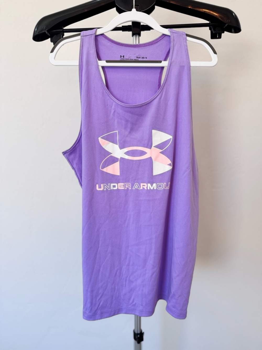 Under Armour Purple Performance Tank Top Racerback Activewear Size Large Youth